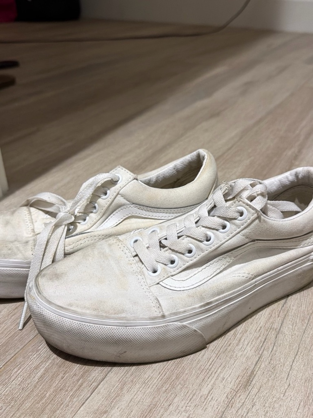 Vans Men’s Old Skool Sneakers in Off-White